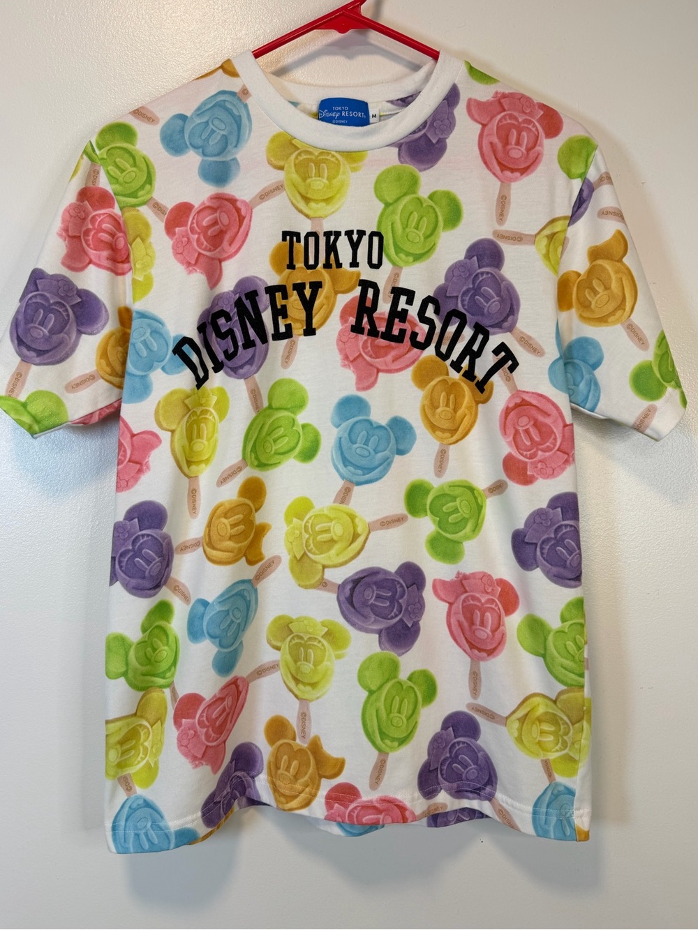 Tokyo Disney Resort T-shirt Mickey Minnie Mouse Ice Cream Bar Design Size Medium